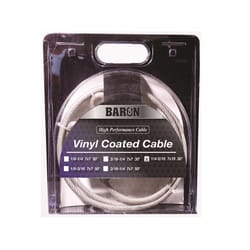 Baron Vinyl Coated Galvanized Steel 1/4-5/16 in. D X 30 ft. L Aircraft Cable