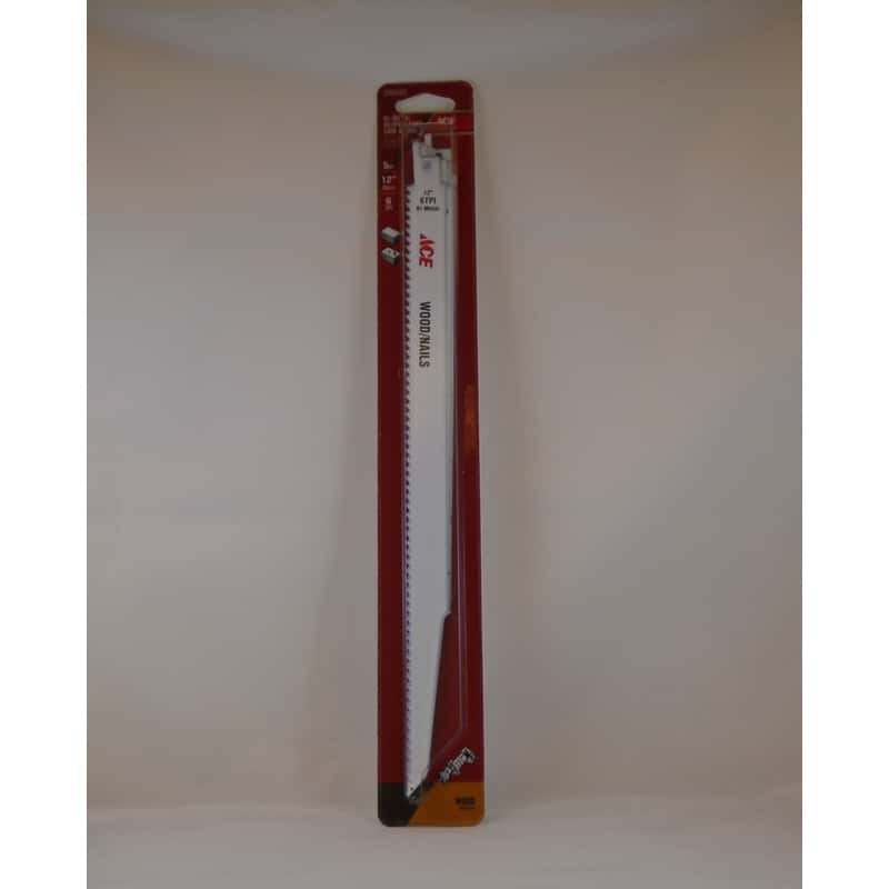 Ace 12 in. BiMetal Reciprocating Saw Blade 6 TPI 5 pk Ace Hardware