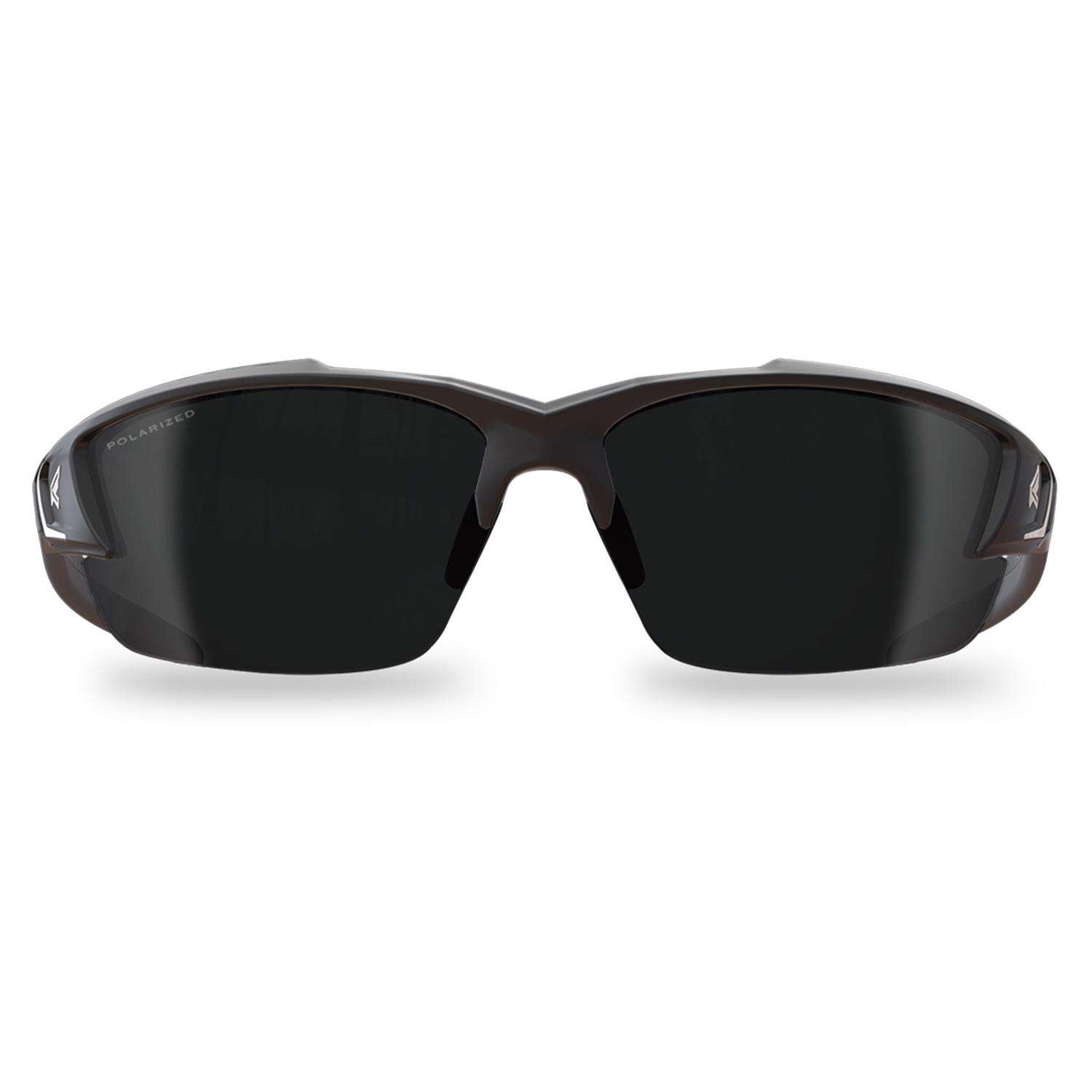 Edge Eyewear Khor G2 Polarized Safety Glasses Smoke Lens Black