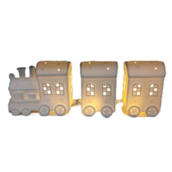 Four Seasons Ceramic Train with LED Light Table Decor