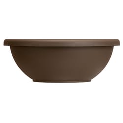 HC Companies Classic 5.5 in. H X 14 in. D Plastic Garden Bowl Planter Chocolate