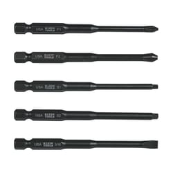 Klein Tools Assorted 3.5 in. L Power Driving Set Steel 5 pc