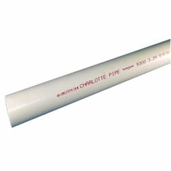 Charlotte Pipe Schedule 30 PVC DWV Pipe 3 in. D X 10 ft. L Plain End 0 psi