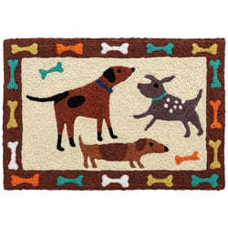 Jellybean 20 in. W X 30 in. L Multi-Color Friendly Fidos Polyester Accent Rug