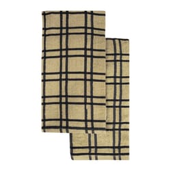 Ritz Black Cotton Check Kitchen Towel 2 pk