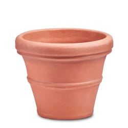 Crescent Garden Brunello 11 in. H X 13.3 in. W X 13.3 in. D X 14 in. D Polyethylene Planter Weathere