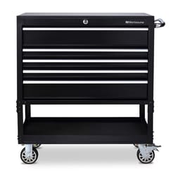 Montezuma 36.75 in. 5 drawer Steel Utility Rolling Tool Cart 37 in. H X 18.12 in. D