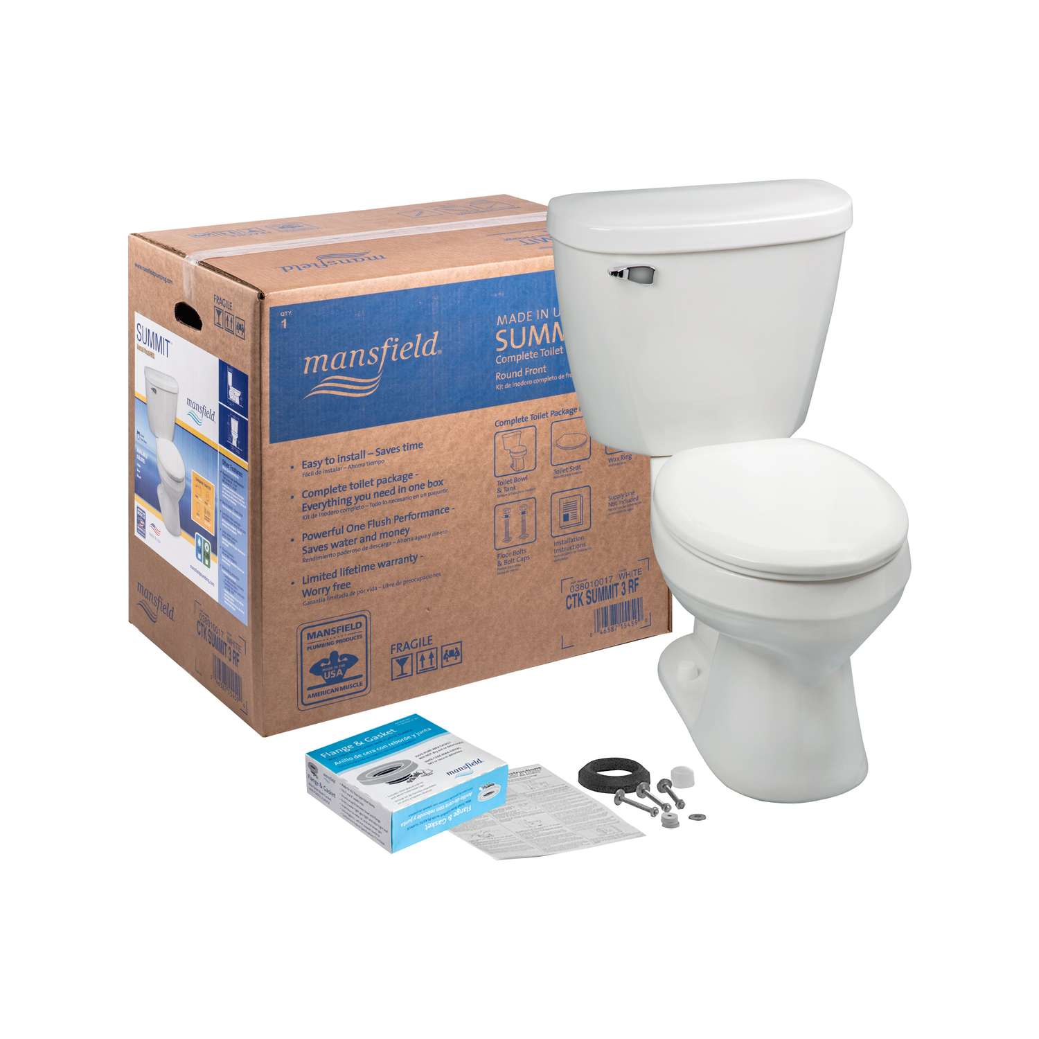 Mansfield Summit 1.28 gal Round Complete Toilet Ace Hardware
