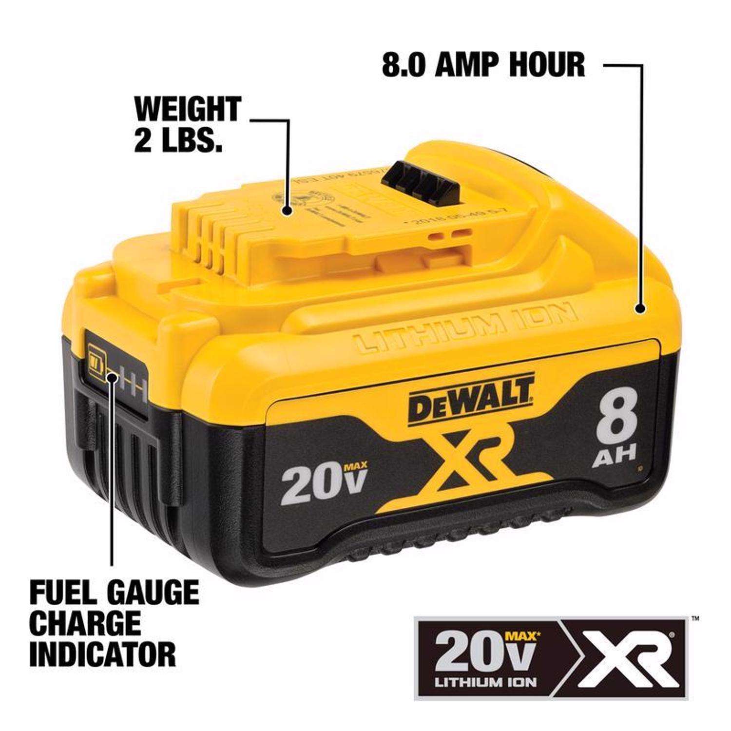 DeWalt 20V MAX XR DCB208 8 Ah Lithium Ion Battery 1 pc Ace Hardware