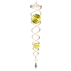 Spinfinity Designs Multi-color Stainless Steel 13.62 in. Gold/Gold Twister Outdoor Spinner