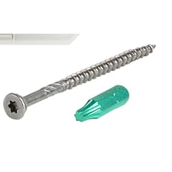 GRK Fasteners R4 No. 10 in. X 3-1/8 in. L Star Flat Head W-Cut Multi-Purpose Screws