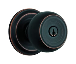 Brinks Push Pull Rotate Stafford Oil Rubbed Bronze Entry Knob KW1 1.75 in.
