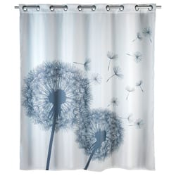 Wenko Anti-Mould 79 in. H X 71 in. W White, blue Flex Astera Shower Curtain Polyester
