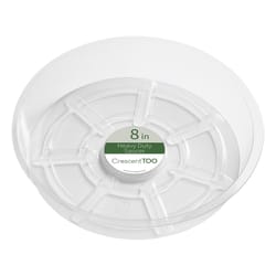 Crescent Garden 1.5 in. H X 8 in. D Plastic Plant Saucer Clear
