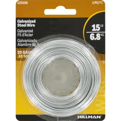 HILLMAN 175 ft. L Galvanized Steel 20 Ga. Wire