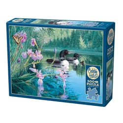 Cobble Hill Iris Cove Loons Jigsaw Puzzle Cardboard 500 pc