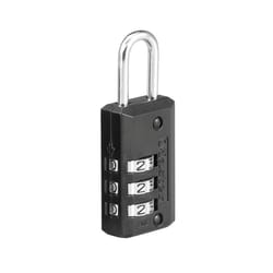 Master Lock 2.18 in. H X 13/16 in. W Steel 3-Dial Combination Luggage Lock