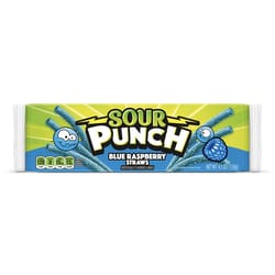 Sour Punch Blue Raspberry Straws Candy 4.5 oz