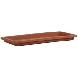 HC Companies Venetian 1.38 in. H X 23.5 in. W Plastic Fluted Flower Box Tray Clay