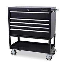 Montezuma 30.87 in. 5 drawer Steel Utility Rolling Tool Cart 37 in. H X 18.12 in. D