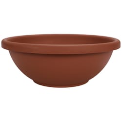 HC Companies Classic 5.5 in. H X 14 in. D Plastic Garden Bowl Planter Clay