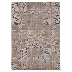 Linon Home Decor Lenox 5 ft. W X 7 ft. L Blue/Beige Medallion Polyester Accent Rug