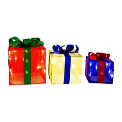 Celebrations LED Clear/Warm White Lighted Gift Boxes Yard Decor