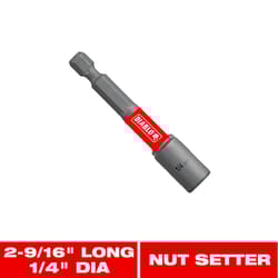 Diablo 1/4 in. X 2-9/16 in. L Black Oxide Magnetic Nut Setter 1 pc
