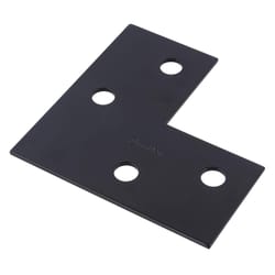 Hampton 6 in. H X 6 in. W X 1/8 in. D Black Steel Corner Plate