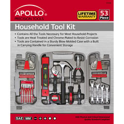 Apollo Tools Household Tool Kit 53 pc