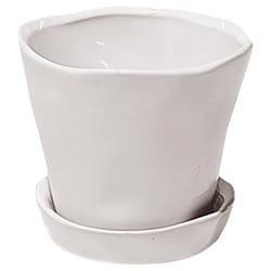 Chive Tika 3 in. D Ceramic Succulent Pot White