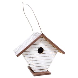 Backyard Essentials 7.28 in. H X 3.27 in. W X 3.27 in. L Wood Bird House