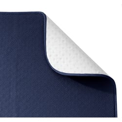 iDesign InterDry 24 in. L X 18 in. W Navy Microfiber Polyester Bath Mat