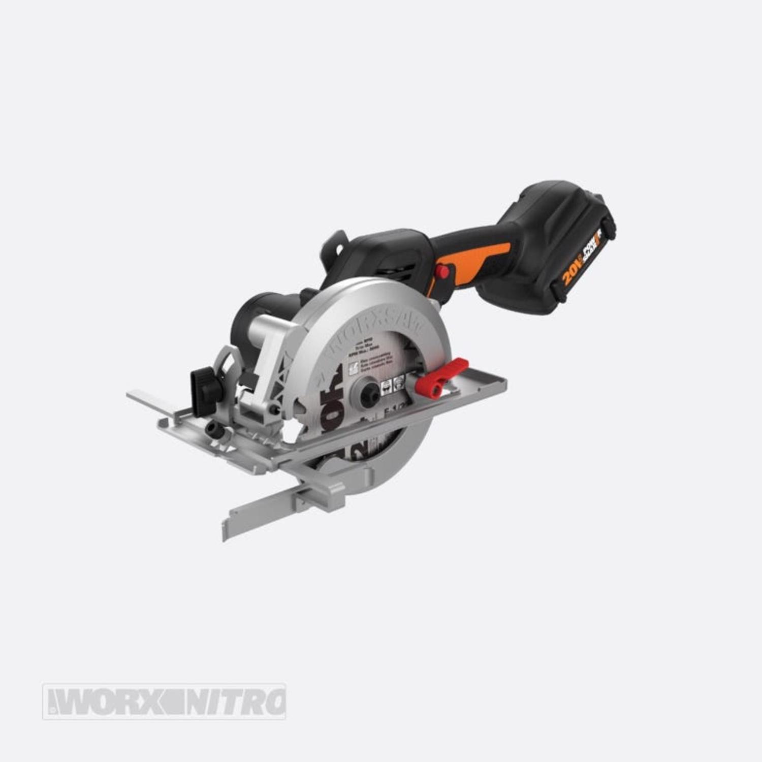 Photos - Power Saw Worx 20V MAX 4-1/2 in. Cordless Brushless Compact Circular Saw WX531L 