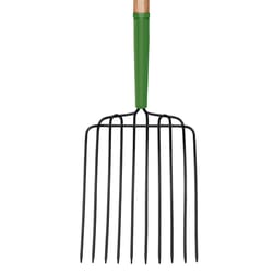 John Deere 10 Tine Steel Bedding Fork 48 in. Wood Handle