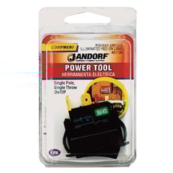 Jandorf 20 amps Single Pole Rocker Power Tool Switch Black 1 pk