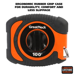 Great Neck 100 ft. L X 1 in. W Long Tape Measure 1 pk