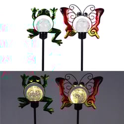 Alpine Multicolored Metal 23 in. H X 6 in. L X 2 in. W Silhouette Garden Friends Solar Garden Stake