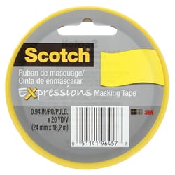 Scotch Expressions 0.94 in. W X 20 yd L Yellow Low Strength Masking Tape 1 pk