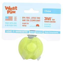 West Paw Zogoflex Green Plastic Jive Ball Dog Toy Extra Small 1 pk