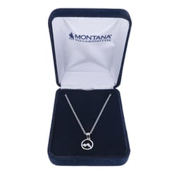 Montana Silversmiths Women's Mountain Majesty Charm Circle Silver Necklace Water Resistant