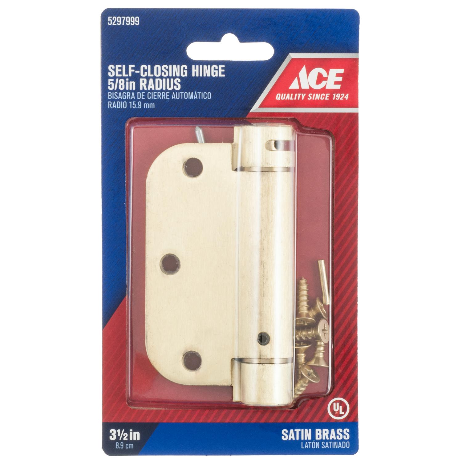 01-3555-335 Ace 3.5 in. L Satin Brass Self Closing Hinge 1 pk sku 01-3555-335