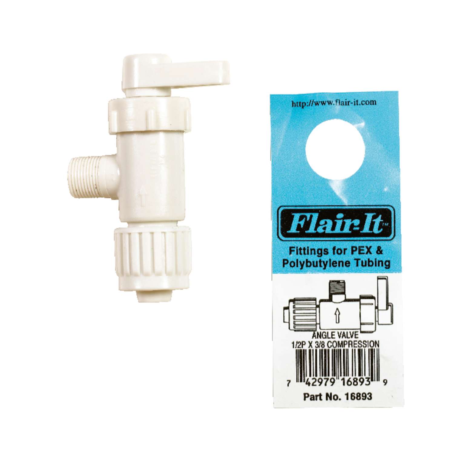 FlairIt 1/2 in. 3/8 in. Plastic Angle Stop Valve Ace Hardware