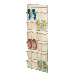 Honey-Can-Do 57 in. H X 21 in. W X 1-1/2 in. L Canvas Over-the-Door Shoe Organizer