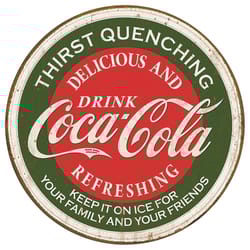 Desperate Enterprises 12 in. L Multicolored Tin Coca-Cola Wall Decor Sign