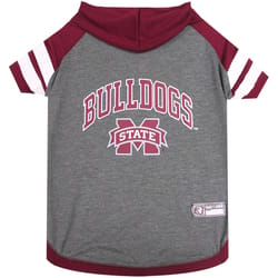 Pets First Team colors Mississippi State Bulldogs Dog Hoodie Medium