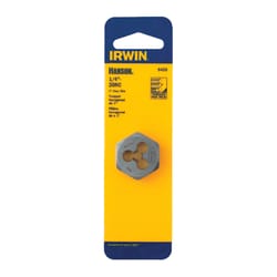 Irwin Hanson High Carbon Steel SAE Hexagon Die 1/4 in. 1 pc