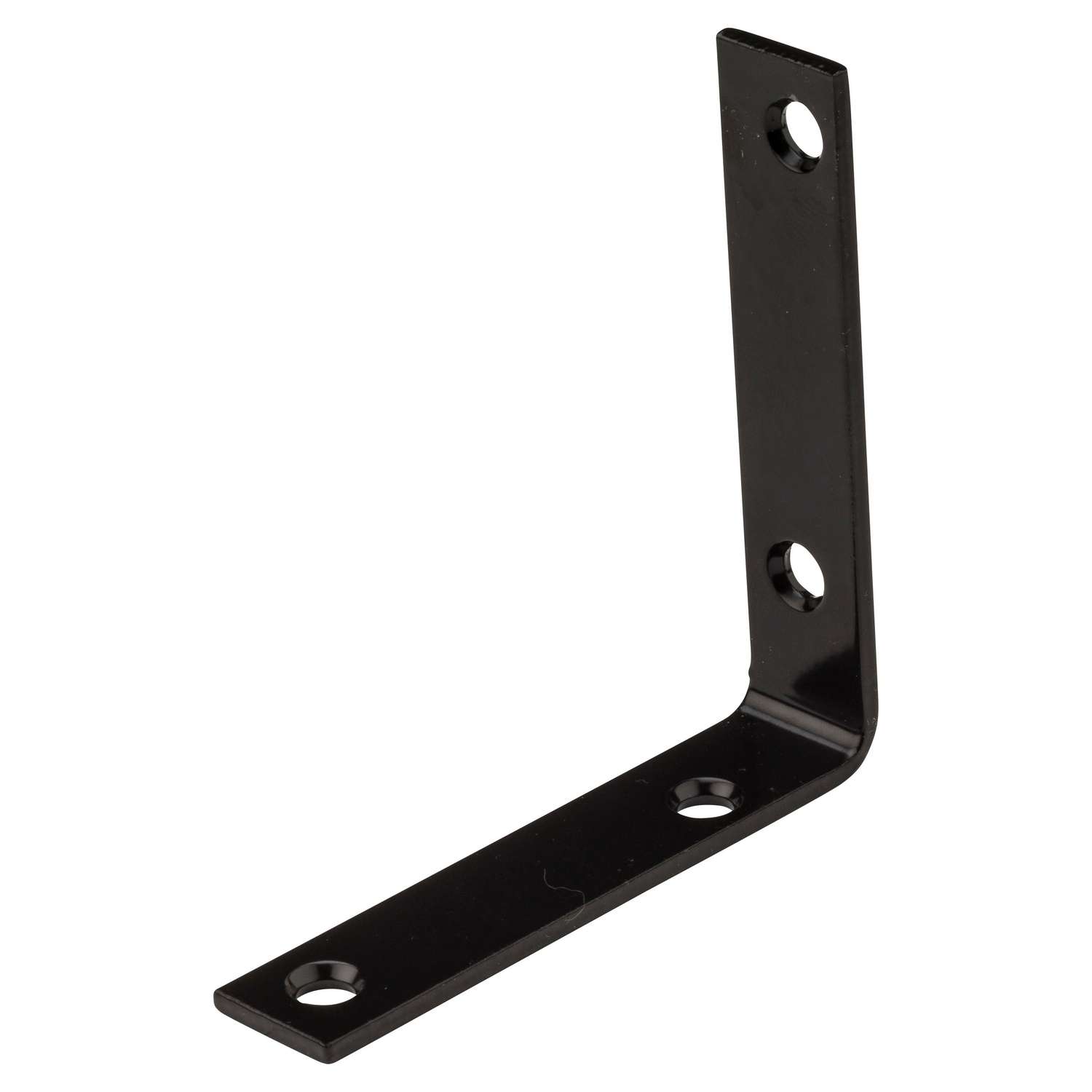 National Hardware 3.5 in. H X 0.75 in. W X 0.125 in. D Black Steel ...