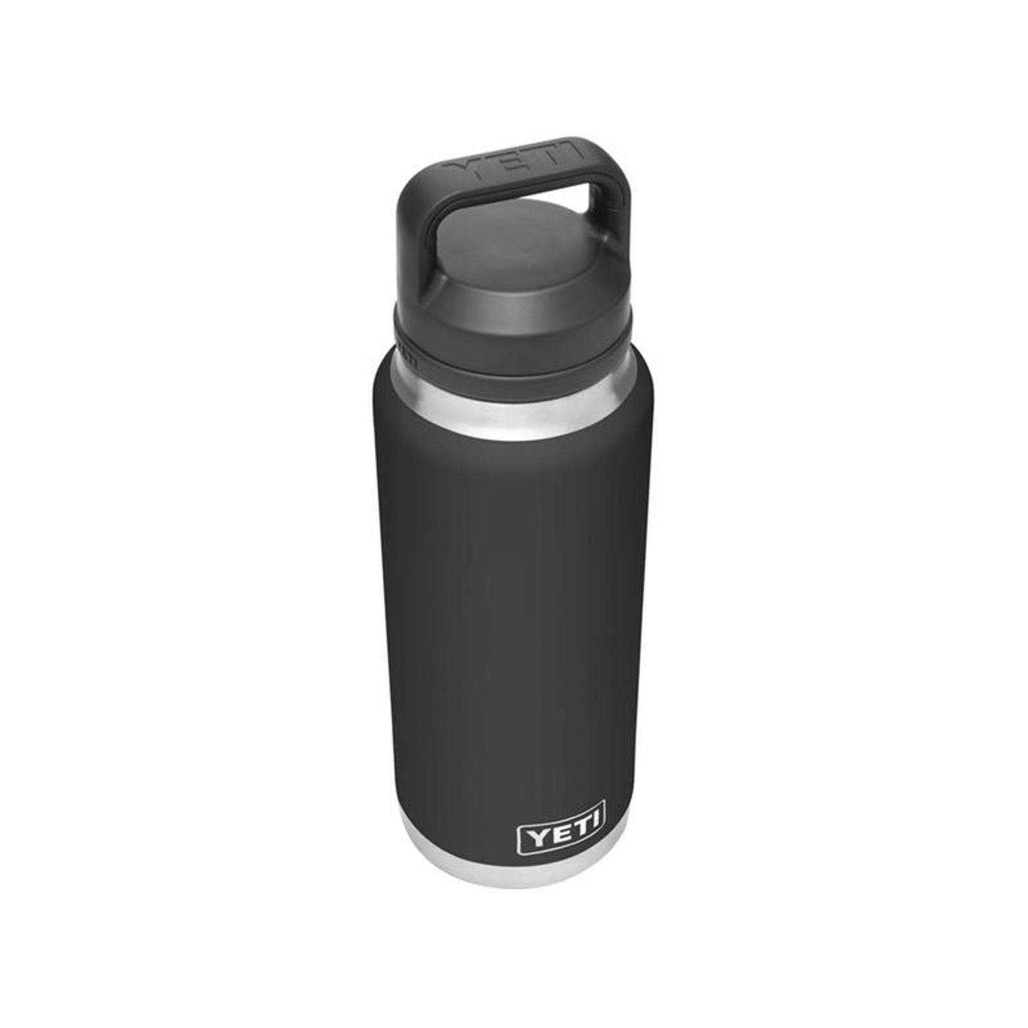  YETI Rambler 36oz Vacuum Insulated Stainless Steel Bottle with  Cap (Stainless Steel) (Black) : Home & Kitchen