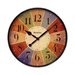 Westclox 12 in. L X 12 in. W Indoor Casual Analog Wall Clock Glass/Plastic Multicolored